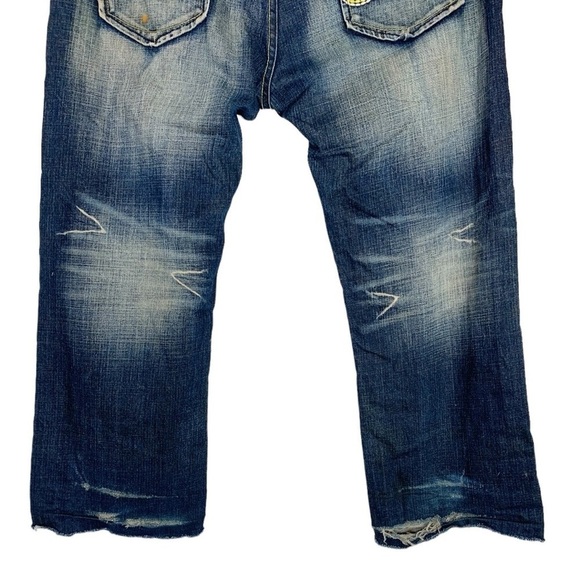 Vintage Akademiks Y2k Distressed Baggy Wide Straight leg Jeans Size 36 - Picture 6 of 11